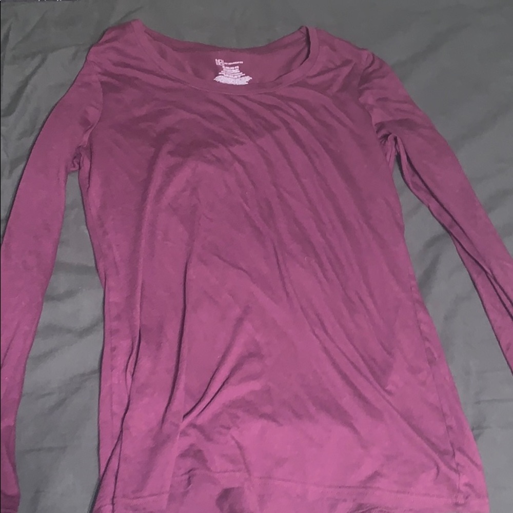 Purple long sleeved shirt